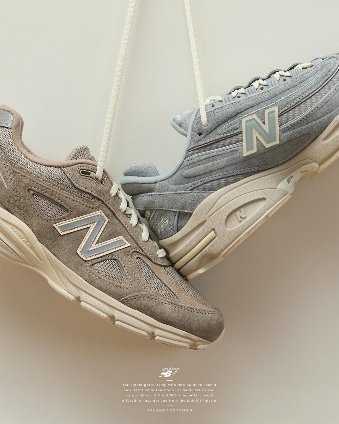 【2024年 10/8 発売】KITH x New Balance U990v4 KT4 Made in USA “Grey” (キス ニューバランス) [U990KT4]