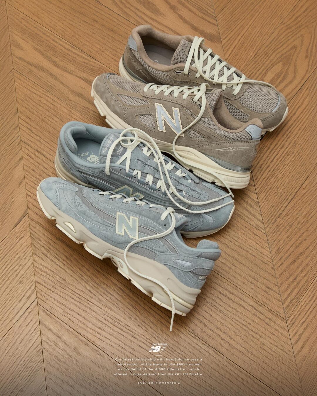 【2024年 10/8 発売】KITH x New Balance U990v4 KT4 Made in USA “Grey” (キス ニューバランス) [U990KT4]