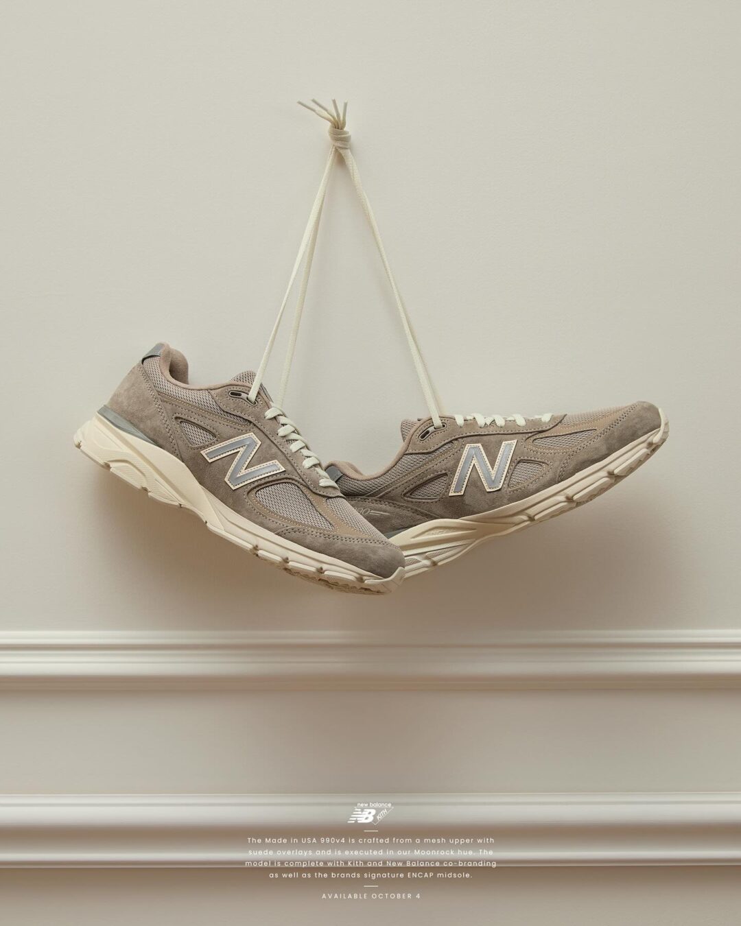 【2024年 10/8 発売】KITH x New Balance U990v4 KT4 Made in USA “Grey” (キス ニューバランス) [U990KT4]