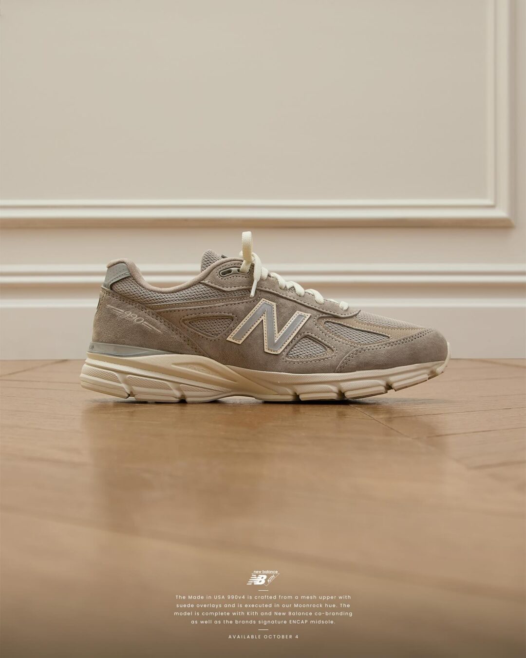 【2024年 10/8 発売】KITH x New Balance U990v4 KT4 Made in USA “Grey” (キス ニューバランス) [U990KT4]