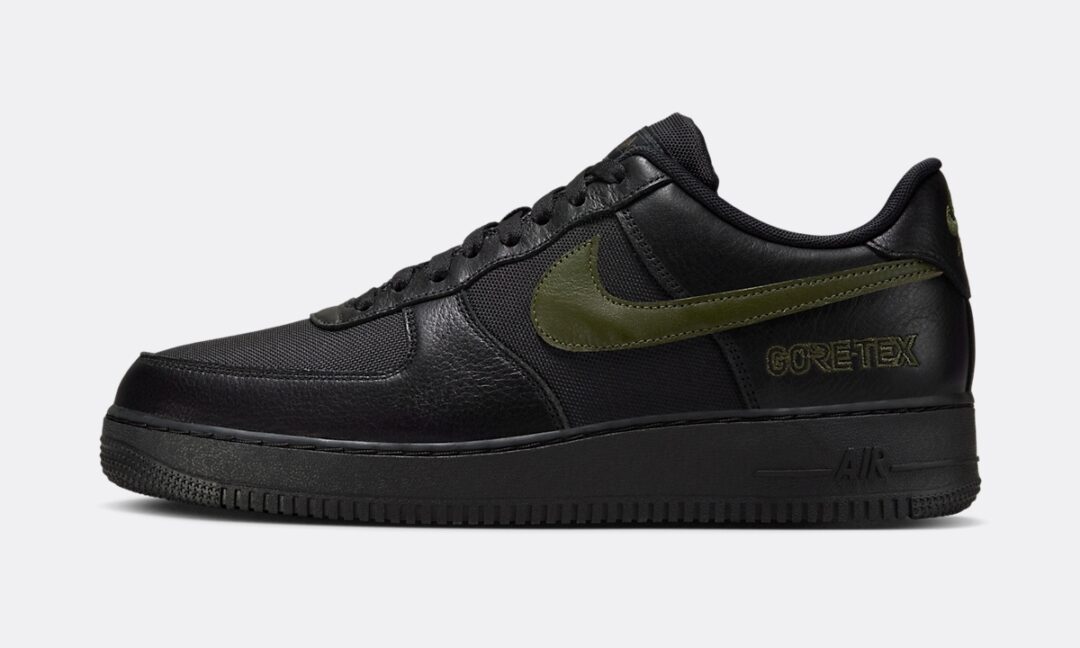 【2024年 10/15 発売予定】NIKE AIR FORCE 1 LOW “Gore-Tex/Black/Cargo Khaki” (ナイキ エア フォース 1 ロー “ゴアテックス/ブラック/カーゴカーキ”) [HV3959-010]