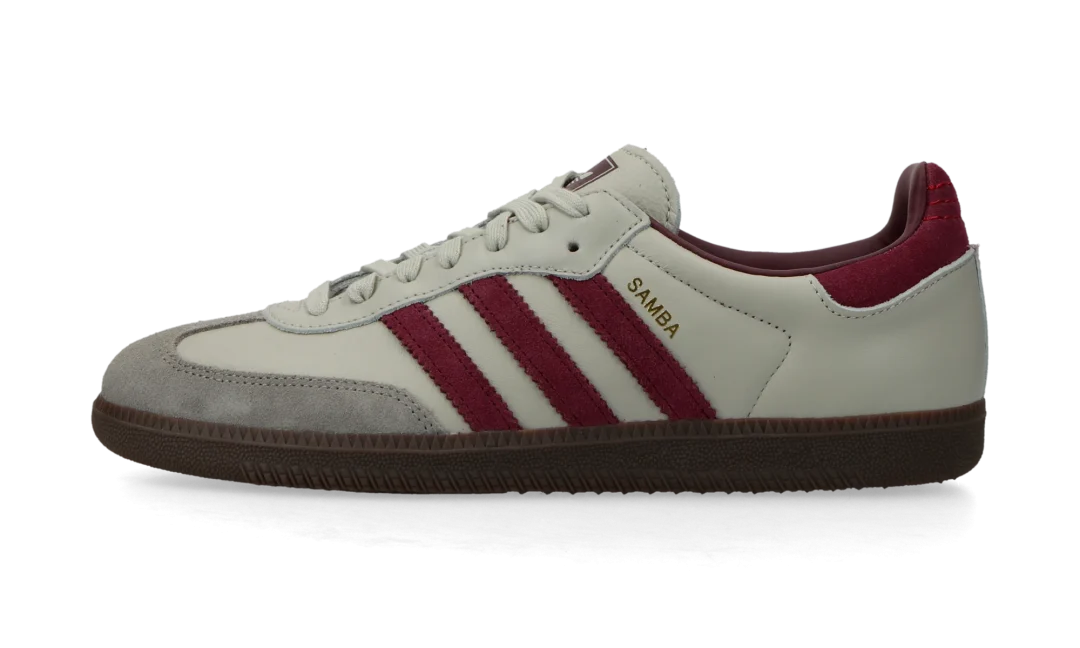 【2024年 発売】adidas Originals SAMBA OG “Putty Grey/Maroon/Gold Metallic” (アディダス オリジナルス サンバ OG “グレー/マルーン/ゴールド”) [ID1482]