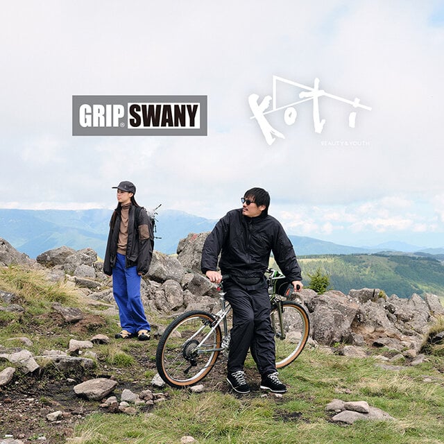 GRIP SWANY × koti BEAUTY&YOUTH コラボセットアップが2024年 10/18 発売 (グリップスワニー ビューティアンドユース)