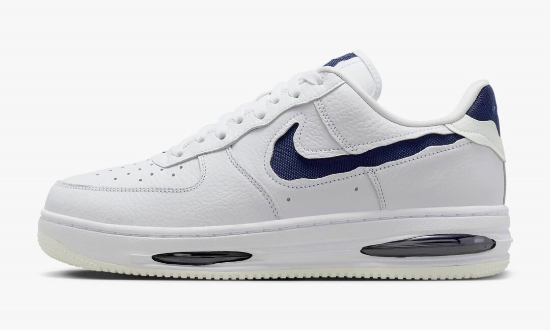 【2024年 10/14 発売】NIKE AIR MAX FORCE 1 LOW EVO REMASTERED “White/Midnight Navy” (ナイキ エア マックス フォース 1 ロー エヴォ リマスタード “ホワイト/ミッドナイトネイビー”) [HF3630-102]