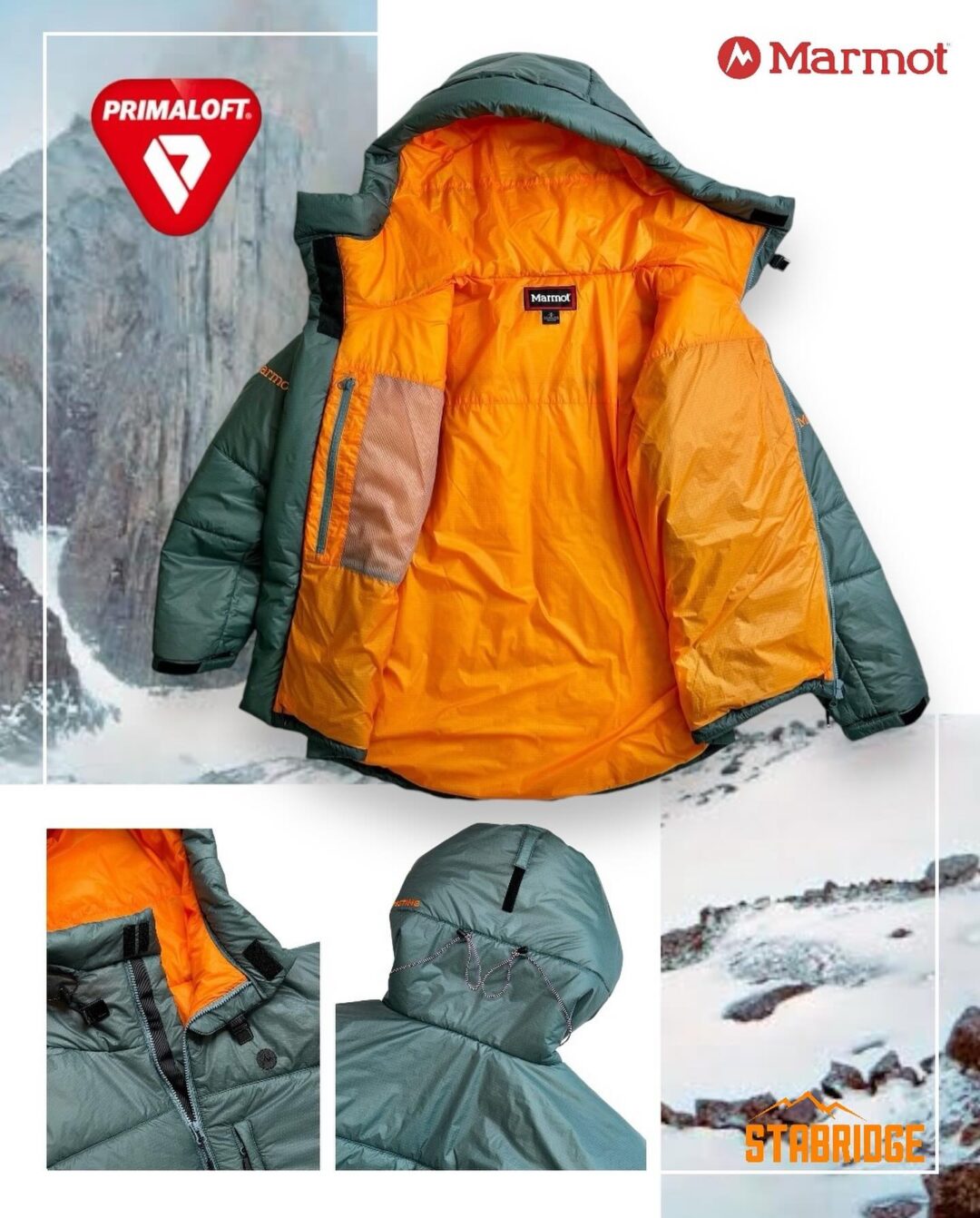 STABRIDGE × Marmot “APT PRIMALOFT BELAY PARKA” (スタブリッジ マーモット)