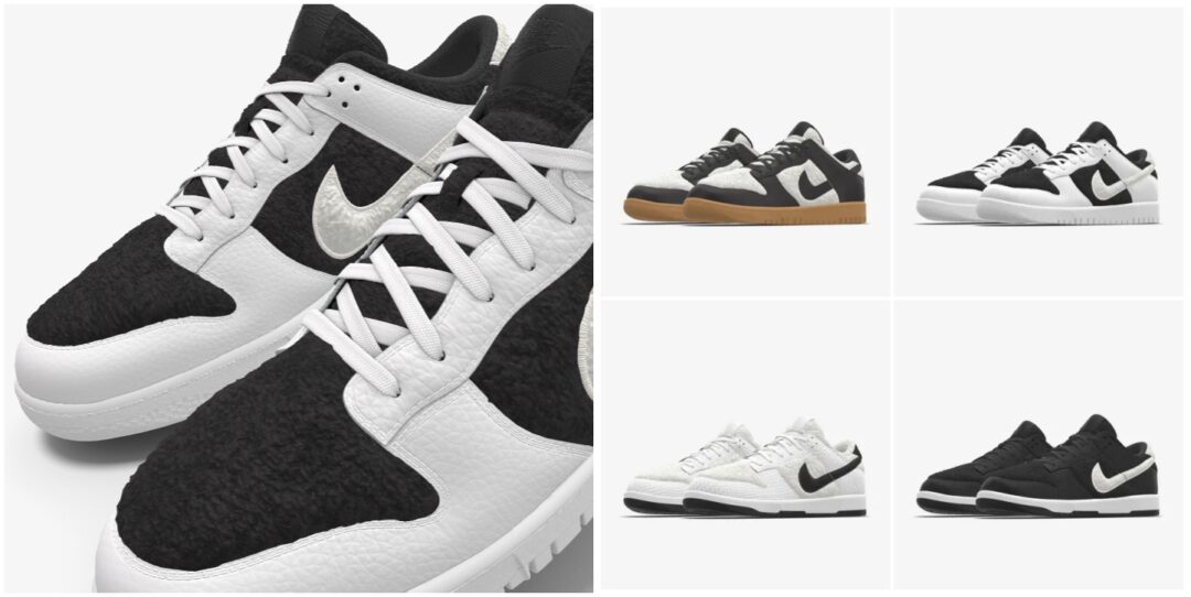 【NIKE BY YOU】ワニ革、パイソン革、ダチョウ革、エイ革にフリースを加えた「ナイキ ダンク ロー/NIKE DUNK LOW」 [HV4423-900]