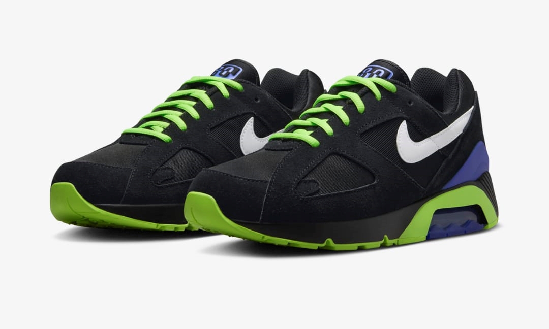 2024 11 5 NIKE AIR MAX 180 Black White Action Green 180 FZ3058 001 Fullress