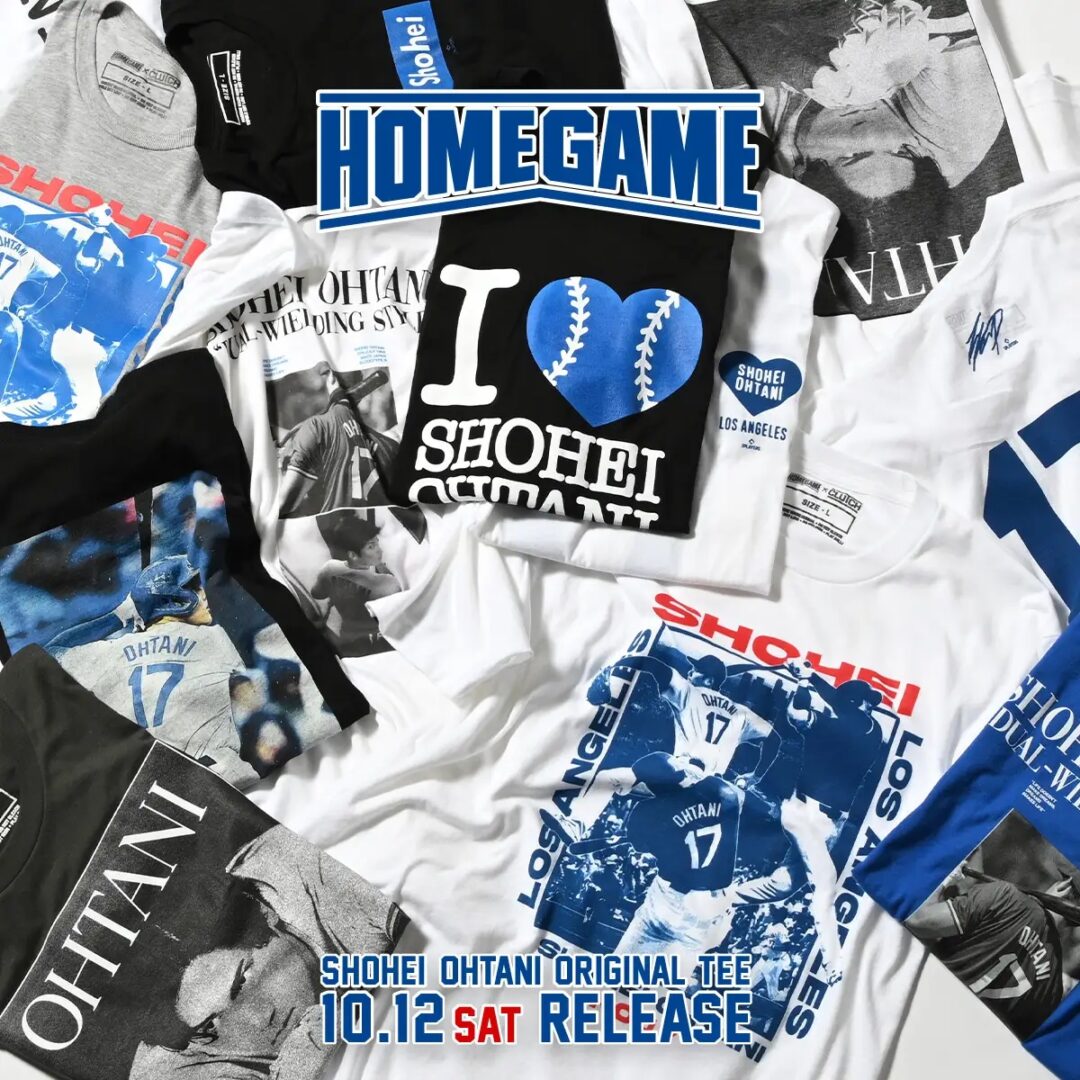 大谷翔平をフューチャーしたHOMEGAMEオリジナルTシャツが発売 (ホームゲーム Shohei Otani)