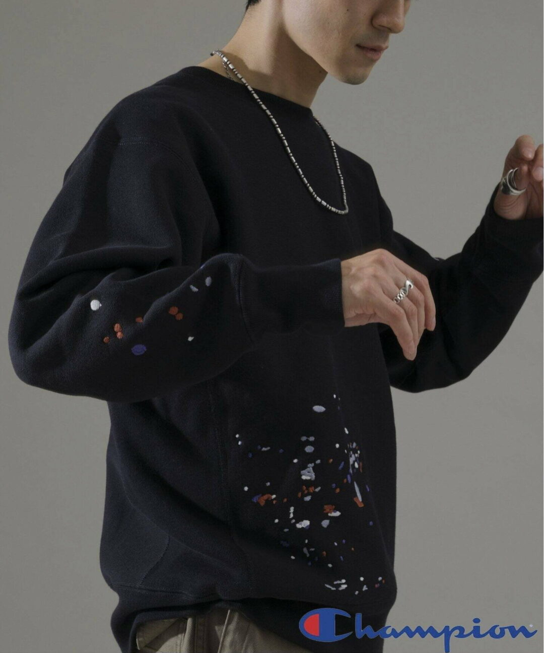 Champion × JOURNAL STANDARD relume 別注 R/W 刺繍スプラッシュ スウェットが2024年 11月初旬 発売 (チャンピオン ジャーナルスタンダード)