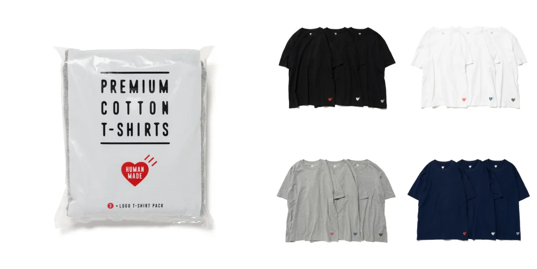 HUMAN MADEで人気の「3-PACK T-SHIRT SET」がオンラインにてリストック (ヒューマンメイド)