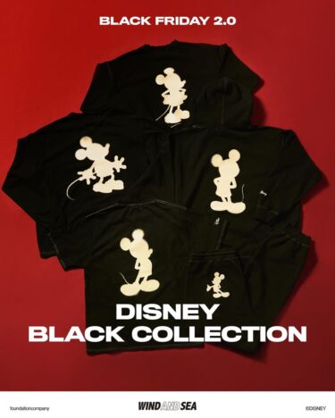 WIND AND SEA × DISNEY BLACK COLLECTION "BLACK FRIDAY 2.0"が2024年 12/4 発売 (ウィンダンシー ディズニー ブラック コレクション)