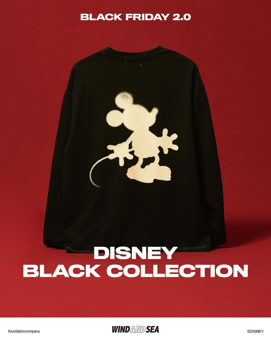 WIND AND SEA × DISNEY BLACK COLLECTION “BLACK FRIDAY 2.0″が2024年 12/4 発売 (ウィンダンシー ディズニー ブラック コレクション)