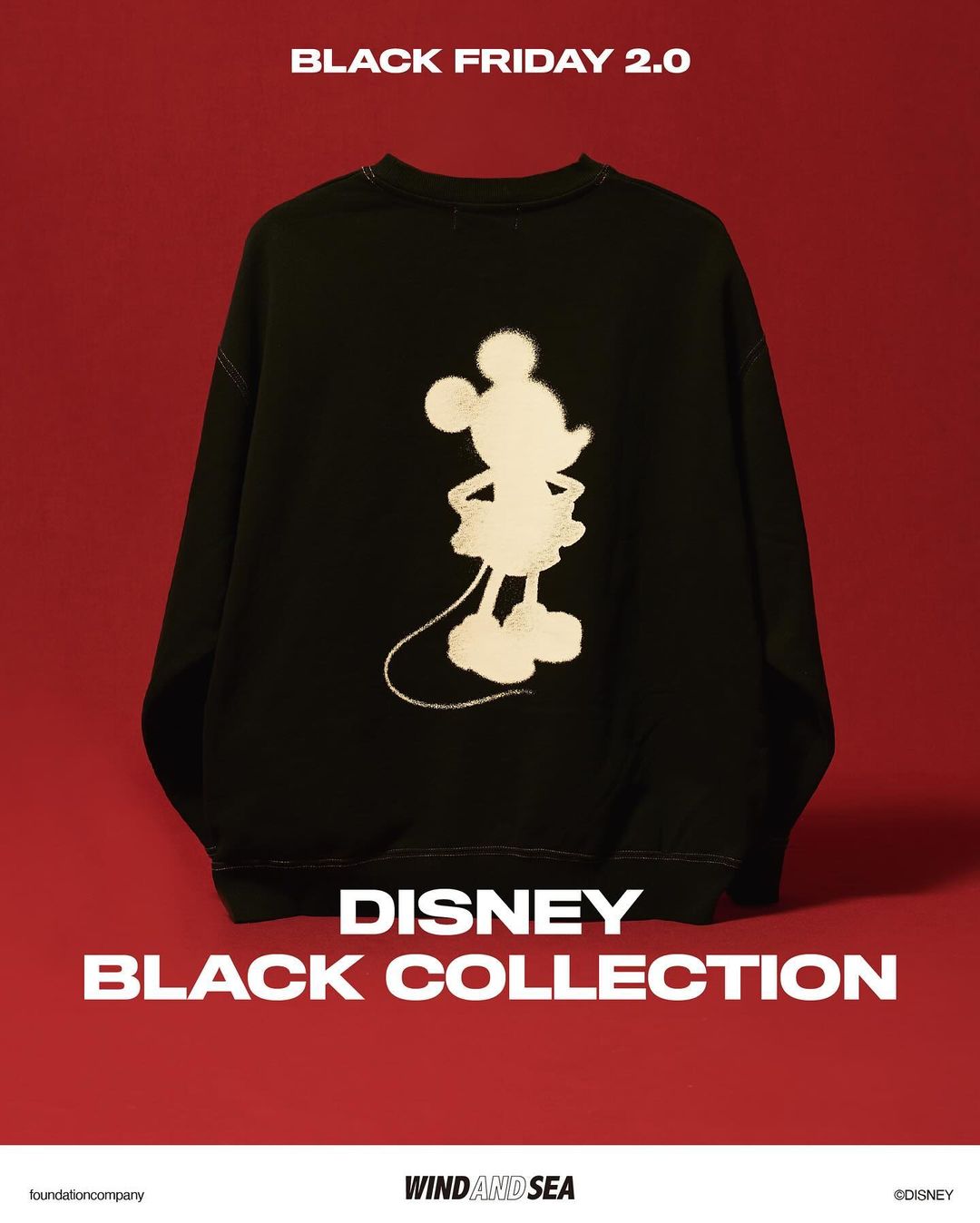 WIND AND SEA × DISNEY BLACK COLLECTION “BLACK FRIDAY 2.0″が2024年 12/4 発売 (ウィンダンシー ディズニー ブラック コレクション)