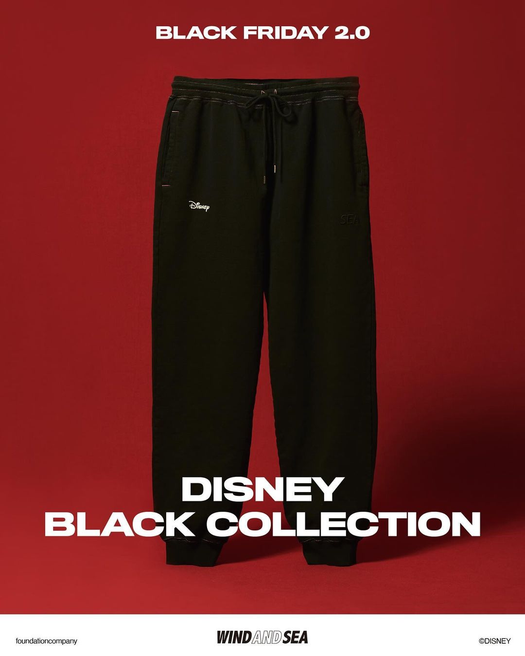 WIND AND SEA × DISNEY BLACK COLLECTION “BLACK FRIDAY 2.0″が2024年 12/4 発売 (ウィンダンシー ディズニー ブラック コレクション)