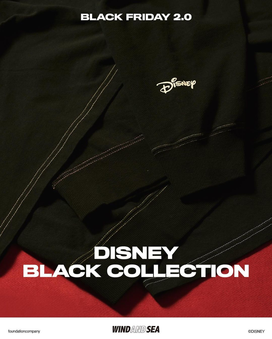 WIND AND SEA × DISNEY BLACK COLLECTION “BLACK FRIDAY 2.0″が2024年 12/4 発売 (ウィンダンシー ディズニー ブラック コレクション)