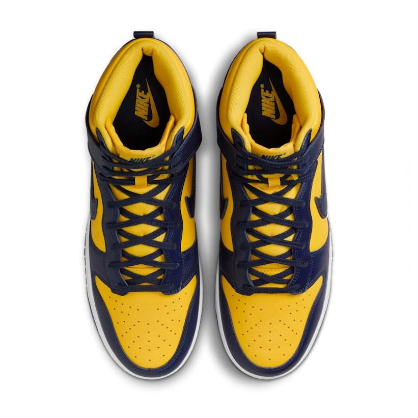 【2025年 復刻予定】NIKE DUNK HIGH “Michigan/Varsity Maize/Midnight Navy” (ナイキ ダンク ハイ “ミシガン/バーシティメイズ/ミッドナイトネイビー”) [HF3143-700]