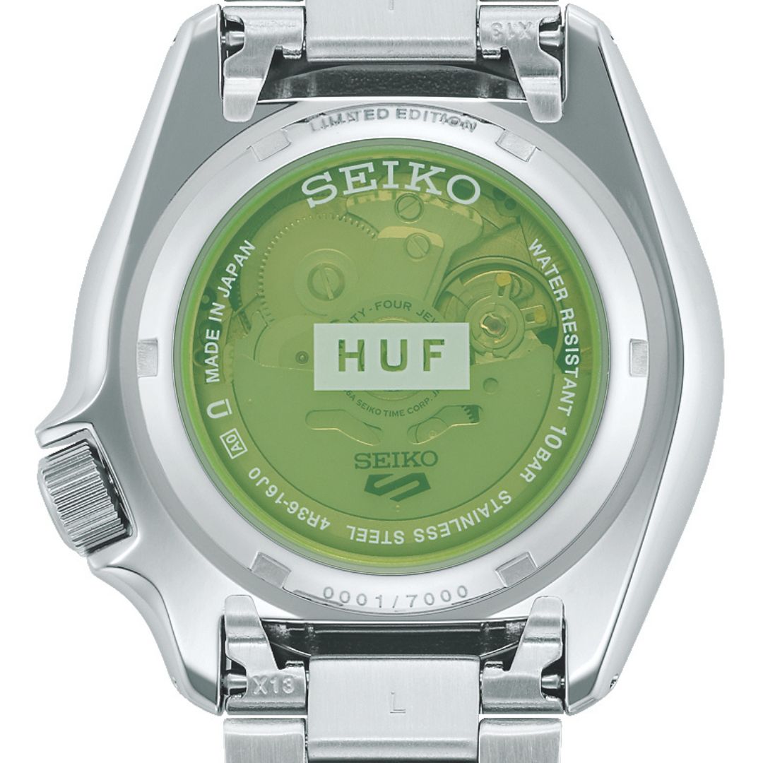 HUF × セイコー 5スポーツ コラボ限定モデル第2弾が2024年 12/6 発売 (ハフ SEIKO)