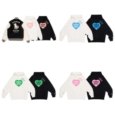 【店舗別カラー】HUMAN MADE “HEART HEAVYWEIGHT HOODIE”が11/30 発売 (ヒューマンメイド 2024 FW)