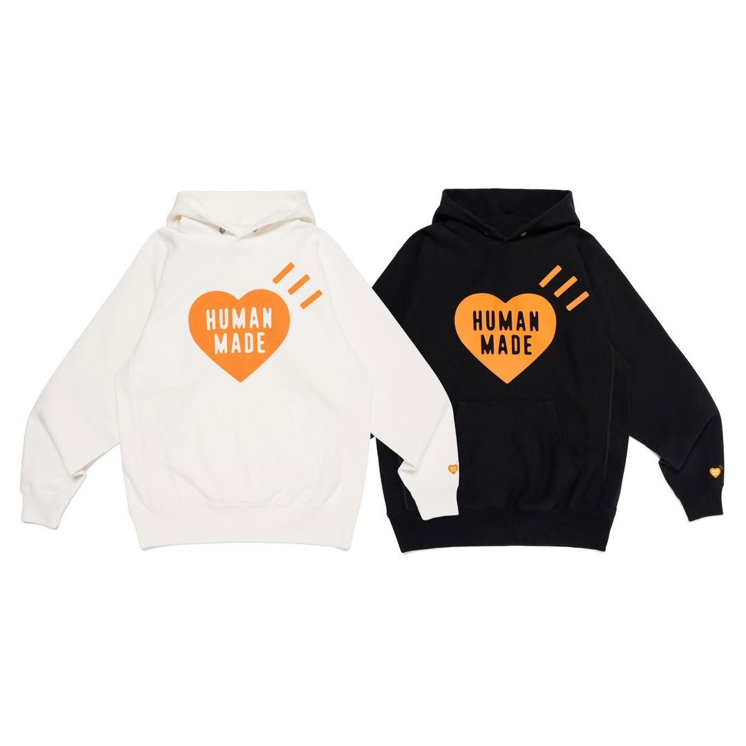 【店舗別カラー】HUMAN MADE “HEART HEAVYWEIGHT HOODIE”が11/30 発売 (ヒューマンメイド 2024 FW)