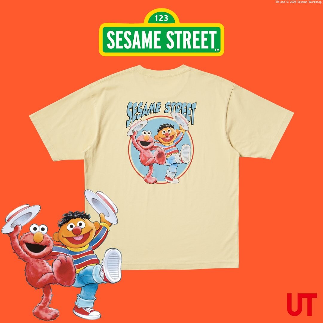 セサミストリート × ユニクロ UTで2025年 1月中旬 発売 (SESAME STREET UNIQLO)