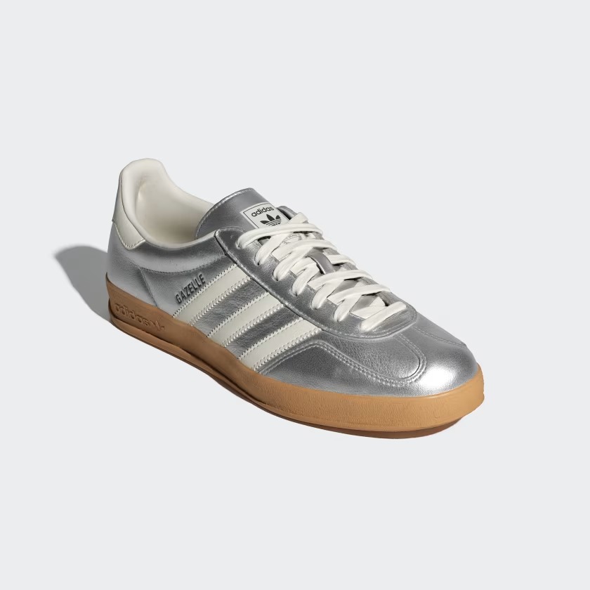 【2024年 発売】adidas Originals GAZELLE INDOOR “Silver Metallic/Core White” (アディダス オリジナルス ガゼル インドア “シルバ－メタリック/ホワイト”) [JR1206]