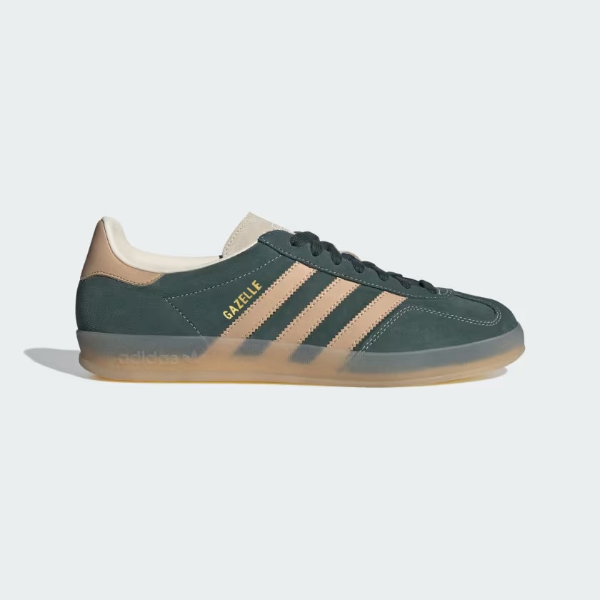 【2024年 発売】adidas Originals GAZELLE INDOOR “Shadow Green/Warm Sandstone” (アディダス オリジナルス ガゼル インドア “シャドウグリーン/ウォームサンドストーン”) [JH5402]