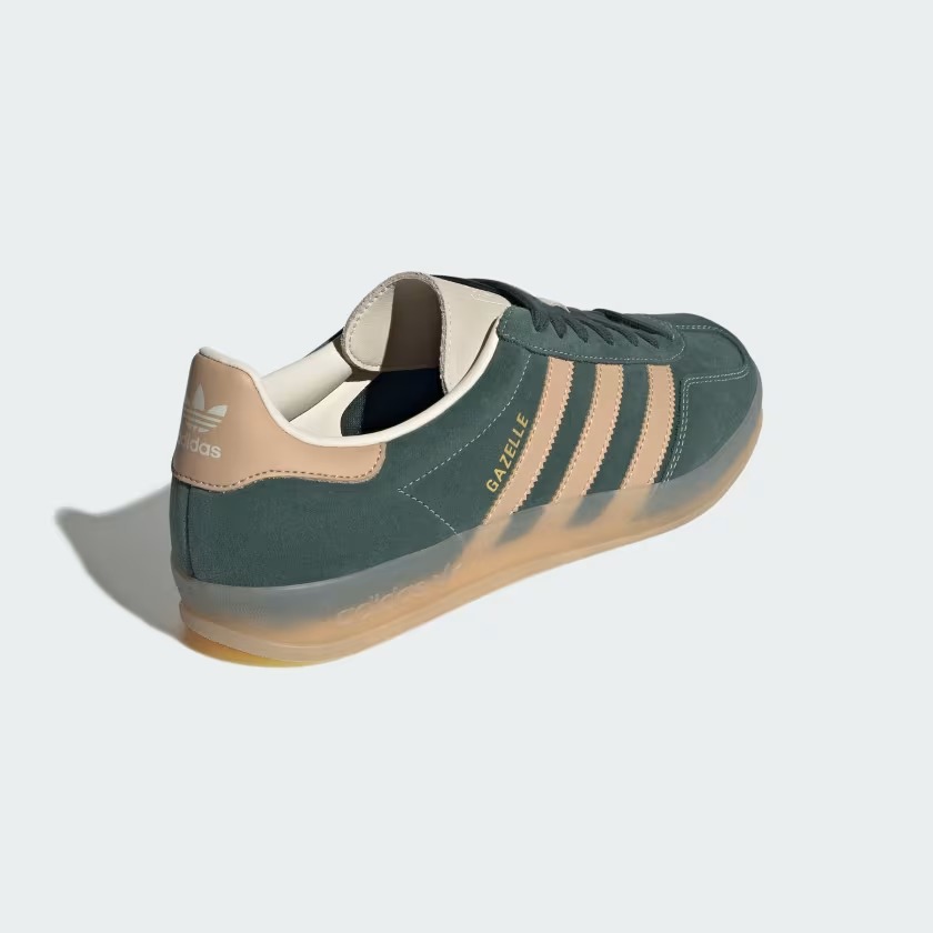 【2024年 発売】adidas Originals GAZELLE INDOOR “Shadow Green/Warm Sandstone” (アディダス オリジナルス ガゼル インドア “シャドウグリーン/ウォームサンドストーン”) [JH5402]