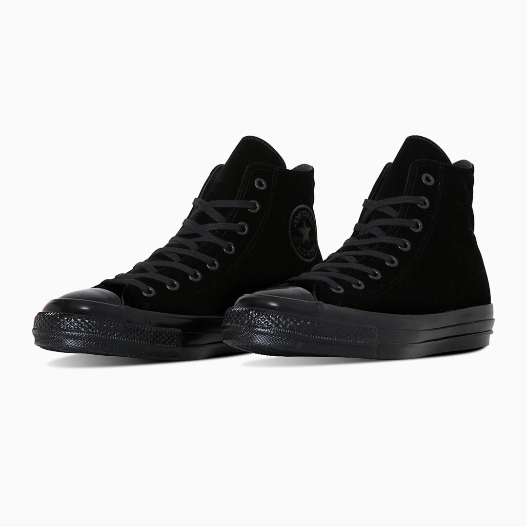 【2024年 11/22 発売】アッパーにベルベットを採用した CONVERSE ALL STAR US VELVET HI “Black Monochrome” (コンバース オールスター ベルベット) [31313321]