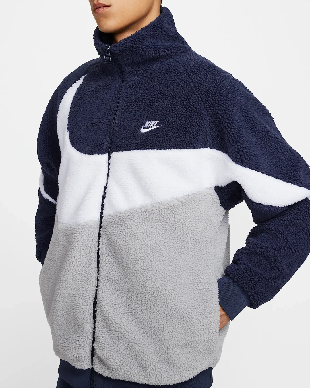 【2024年】ナイキ スポーツウェア スウッシュ フルジップ リバーシブル ボア ジャケット (NIKE NSW SWOOSH FULL ZIP REVERSIBLE BOA JACKET) [BQ6546-259/BQ6546-411]