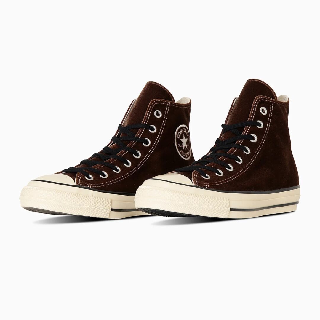 【2024年 11/22 発売】アッパーにベルベットを採用した CONVERSE ALL STAR US VELVET HI “Brown” (コンバース オールスター ベルベット) [31313320]