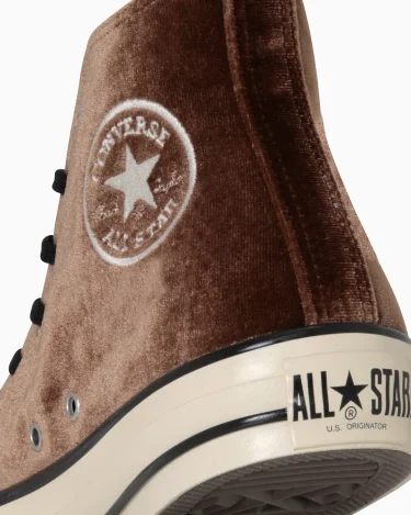 【2024年 11/22 発売】アッパーにベルベットを採用した CONVERSE ALL STAR US VELVET HI “Brown” (コンバース オールスター ベルベット) [31313320]