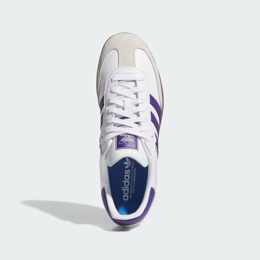 【国内ムラサキスポーツ限定カラー】adidas skateboarding SAMBA ADV “Cloud White/College Purple” (アディダス スケートボーディング サンバ) [IE6613]