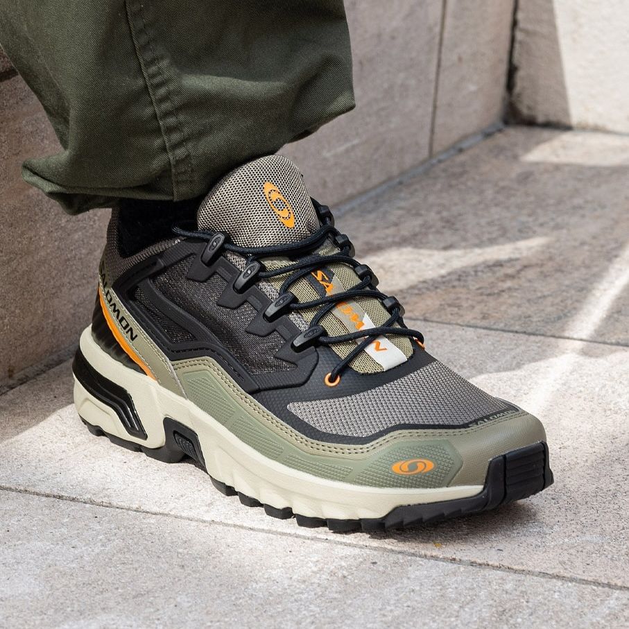 【2024年 11/9 発売】国内 atmos 限定！SALOMON ACS + FT “Deep Lichen Green/Almond Milk” (サロモン) [L47598000/L47597800]