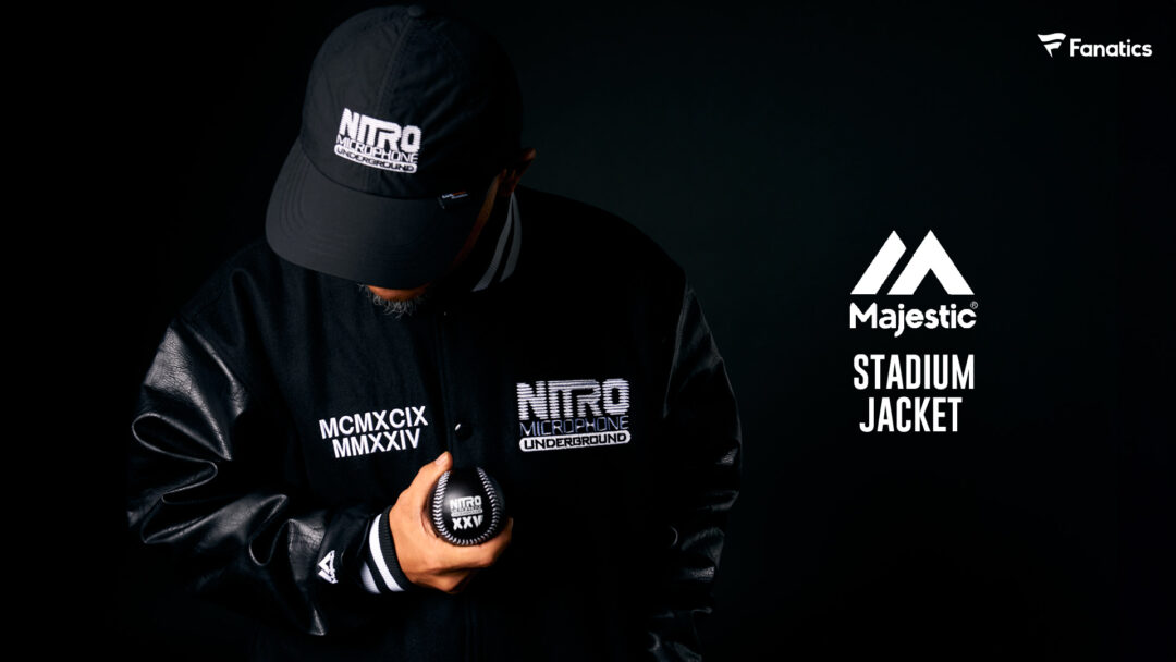 NITRO MICROPHONE UNDERGROUNDデビュー25周年アニバーサリーイヤーを締めくくるSPECIAL ORDER「Majestic」STADIUM JACKETが2024年 12/21 発売 (ニトロ・マイクロフォン・アンダーグラウンド)