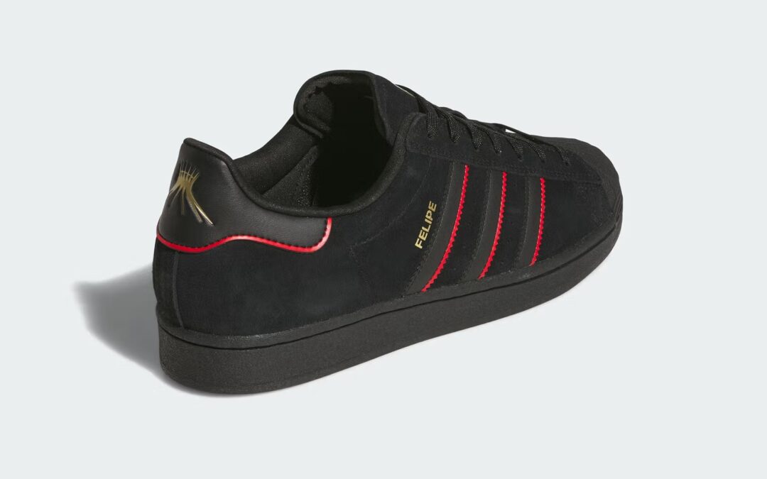 【2025年 春 発売予定】Felipe Gustavo × adidas Originals SUPERSTAR ADV “Core Black/Better Scarlet” (グスタボ・フェリペ アディダス オリジナルス スーパースター “ブラック/スカーレット”) [JR7831]