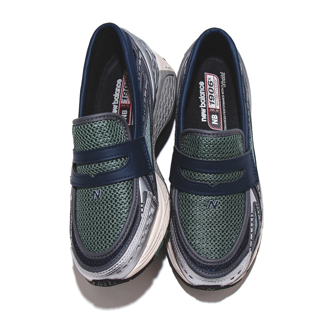 【2025年 1/15 発売予定】New Balance U1906 LOA Loafer “Silver Metallic/Navy/Dark Juniper” (ニューバランス ローファー) [U1906LOA]