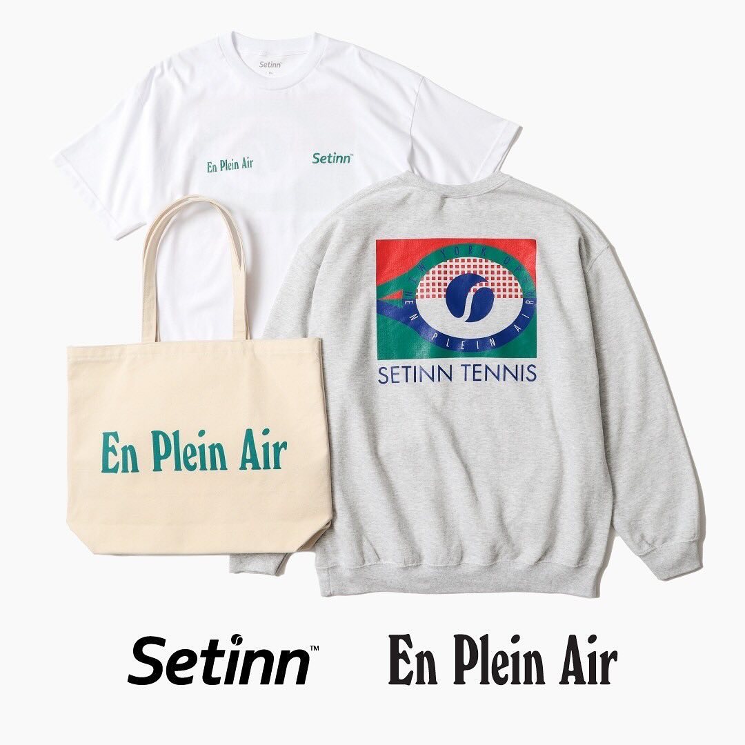 NYで11月に先行リリースされたEn Plein Air × Setinn コラボアイテムが2024年 12/27 & 12/28 発売 (セットイン)