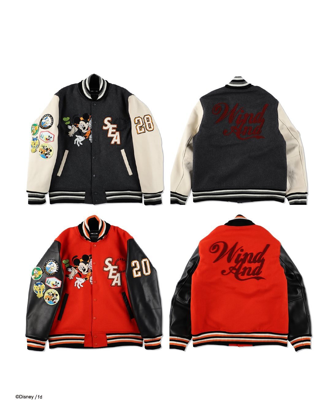 【32着限定】WIND AND SEA × Disney “NUMBERING STUDIUM JACKET” が2025年 1/1 抽選販売 (ウィンダンシー ディズニー ナンバリング スタジアム ジャケット)