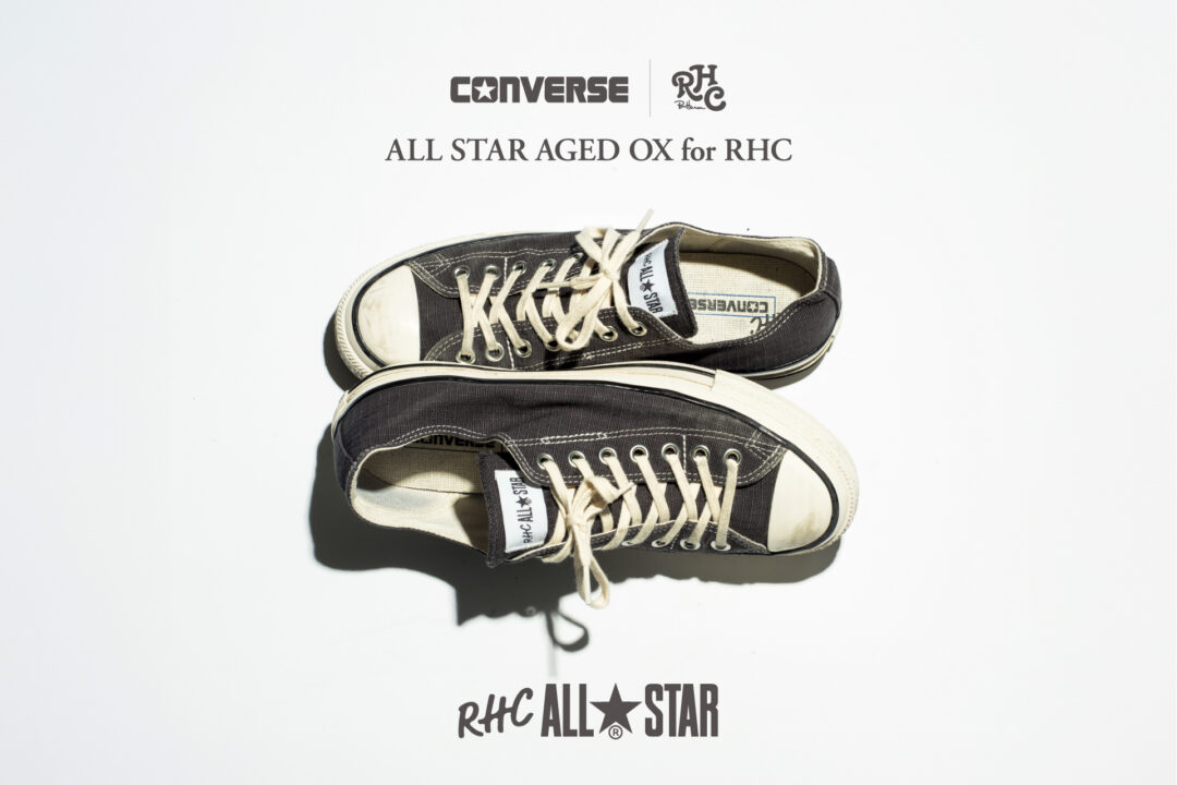 RHC ロンハーマン × コンバース コラボ「ALL STAR AGED OX for RHC」が2025年 1/11 発売 (Ron Herman CONVERSE オールスター)