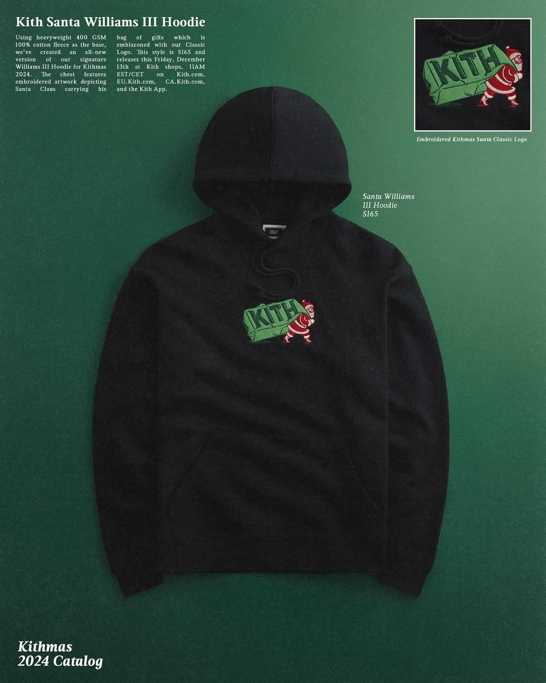 【2024年 12/13 発売】KITH “Kithmas 2024” Santa TEE & CREW & HOODIE (キス “キスマス”)