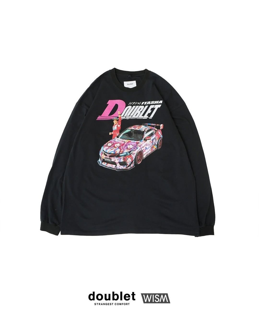 車モチーフのグラフィックを採用した doublet × WISM “ITASHA PRINT L/S T-SHIRT”が2025年 1/11 発売 (ダブレット ウィズム)