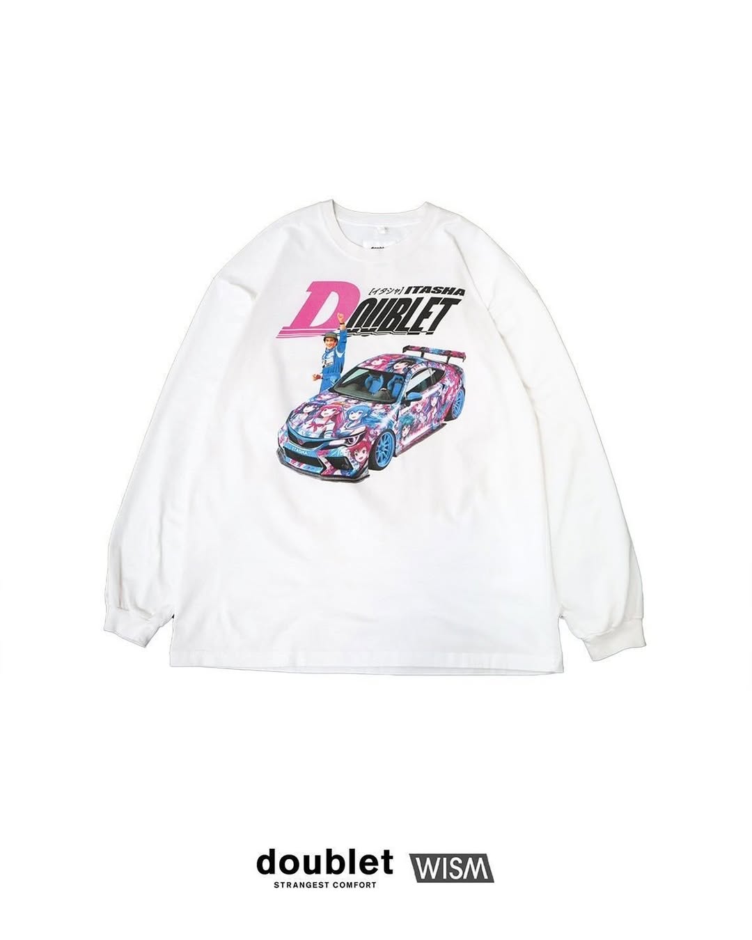 車モチーフのグラフィックを採用した doublet × WISM “ITASHA PRINT L/S T-SHIRT”が2025年 1/11 発売 (ダブレット ウィズム)