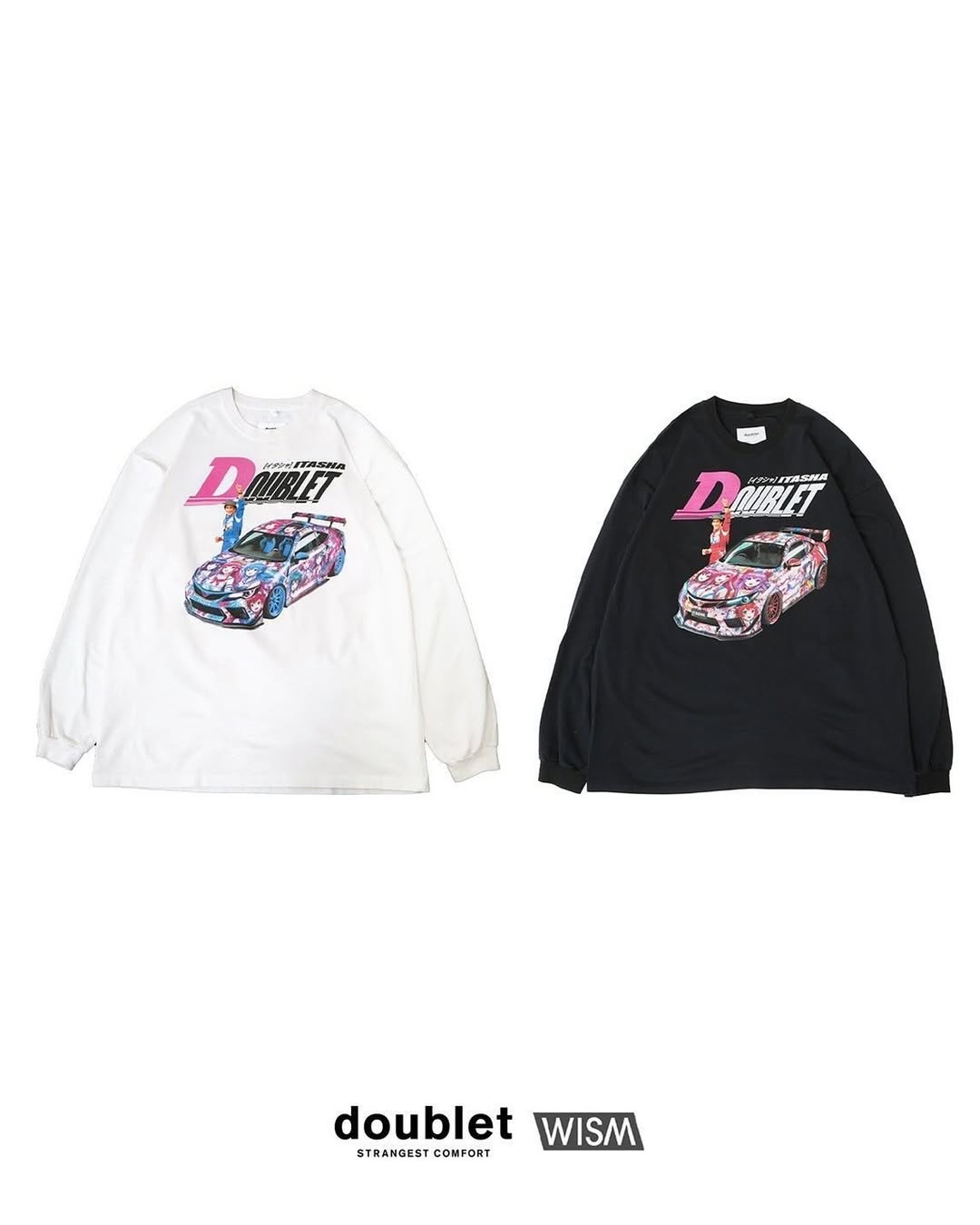 車モチーフのグラフィックを採用した doublet × WISM “ITASHA PRINT L/S T-SHIRT”が2025年 1/11 発売 (ダブレット ウィズム)