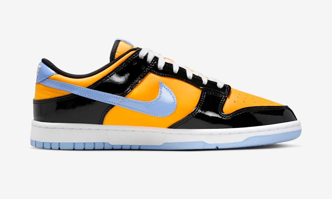 【2025年 発売予定】NIKE DUNK LOW SE “Patent Leather/Black/Laser Orange” (ナイキ ダンク ロー “パテントレザー/ブラック/レーザーオレンジ”) [IB6400-001]