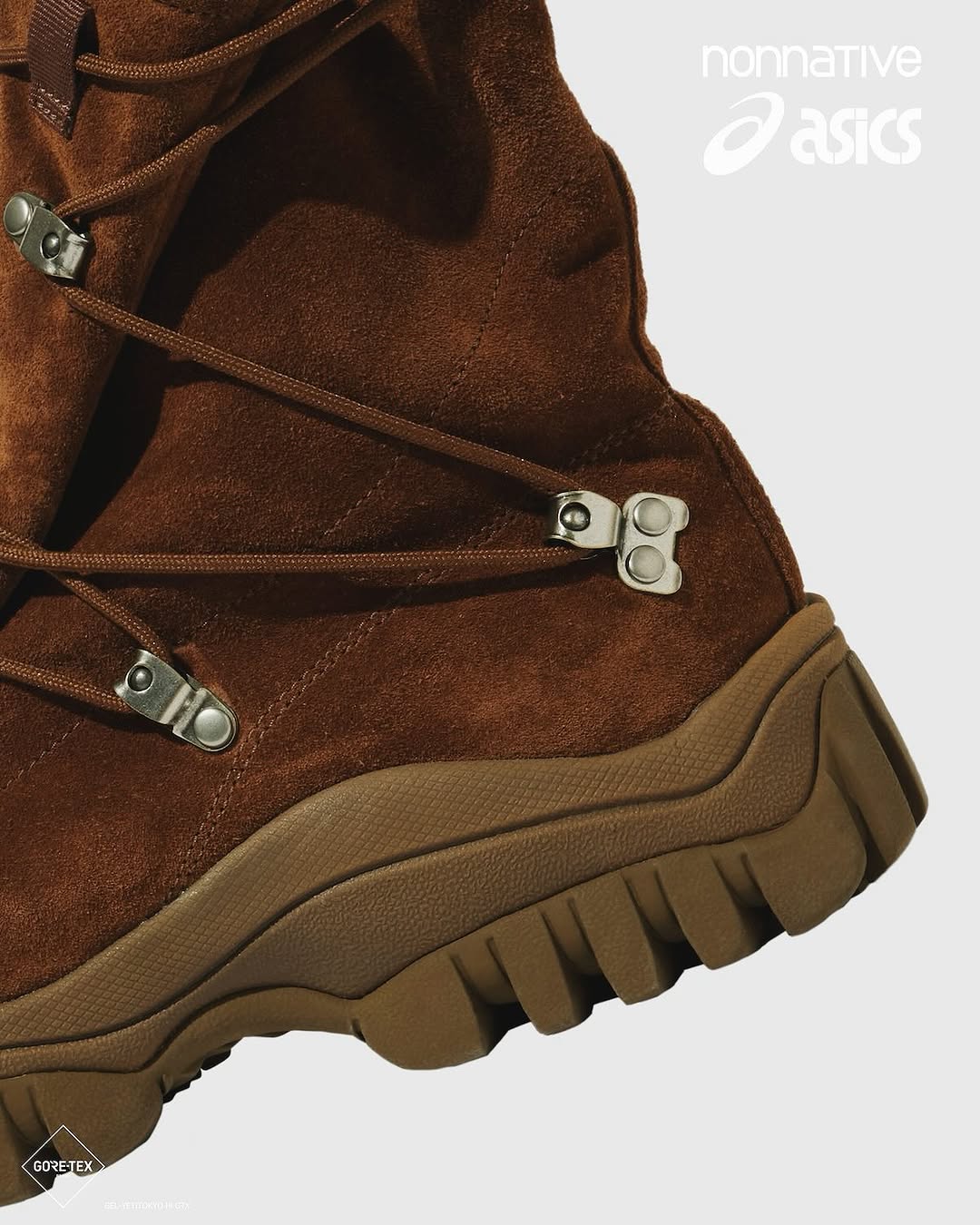 【2025年 1/11 発売】nonnative × ASICS GEL-YETI TOKYO HI G-TX “BROWN STORM” (ノンネイティブ アシックス ゲル イエッティ トウキョウ ハイ ゴアテックス)