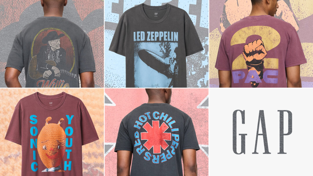 Gap × 2PAC、レッド・ホット・チリ・ペッパーズ、ソニック・ユースなどとのコラボバンドTEE 2025 SPRIING Tee コレクションが1/25 発売 (ギャップ)