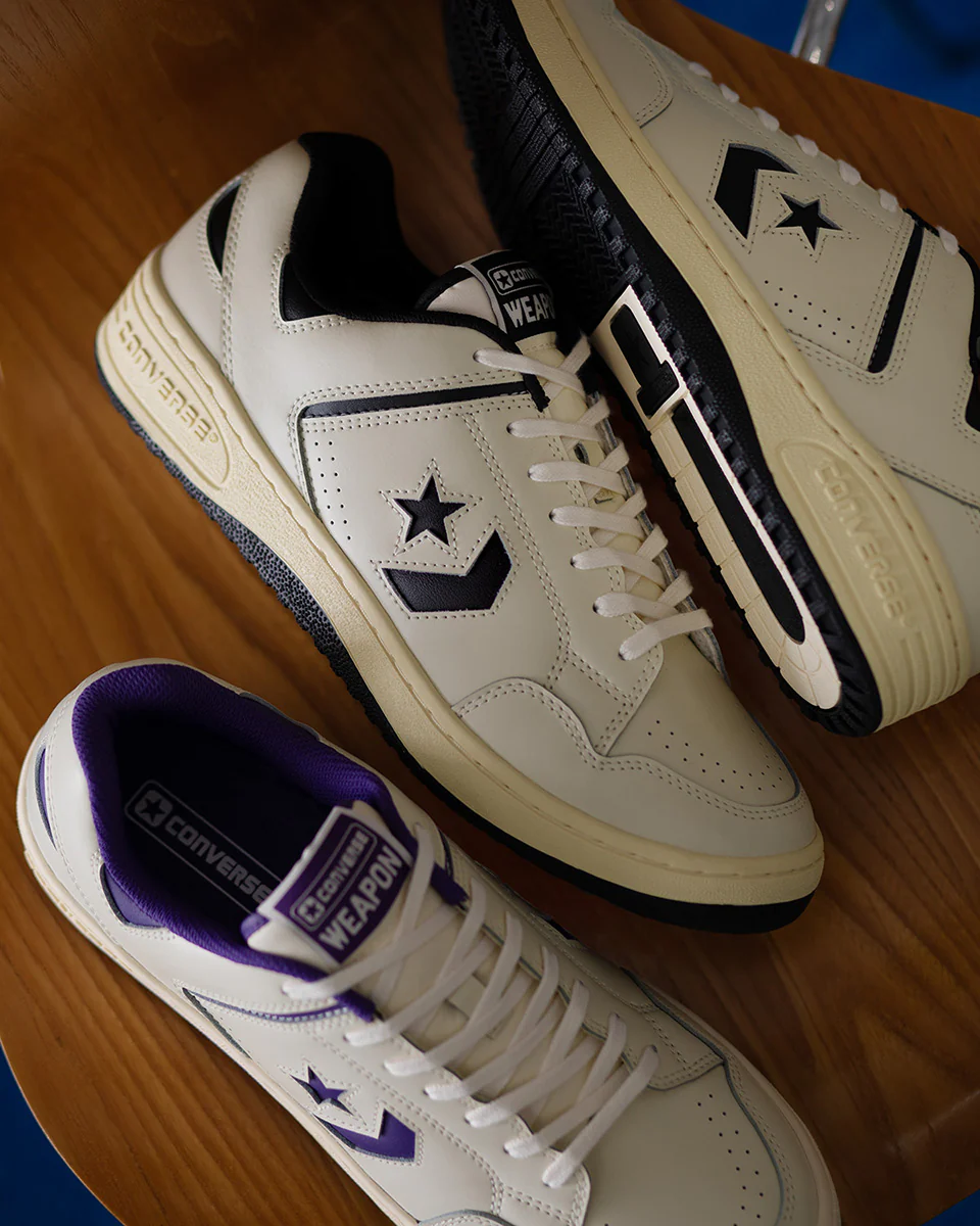 【2025年 1/21 発売】CONVERSE WEAPON CC OX “Off White/Black/Purple” (コンバース ウエポン) [34202180/34202181]