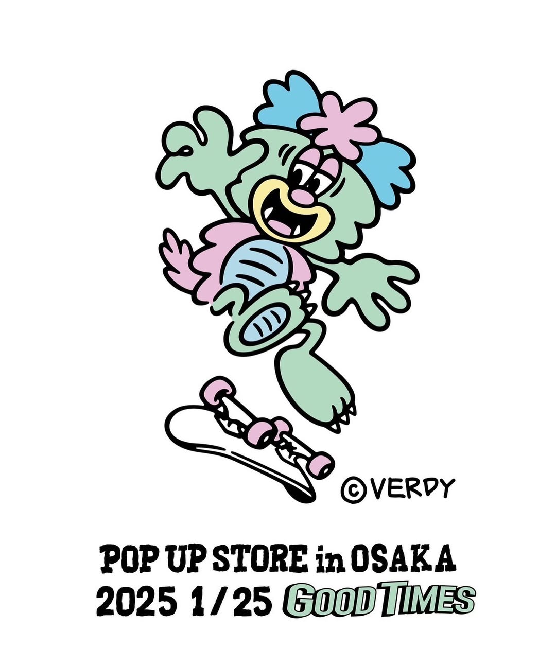 大阪「GOOD TIMES」にて「VERDY POP UP STORE in OSAKA」が2025年 1/25 展開 (ヴェルディ ポップアップ)