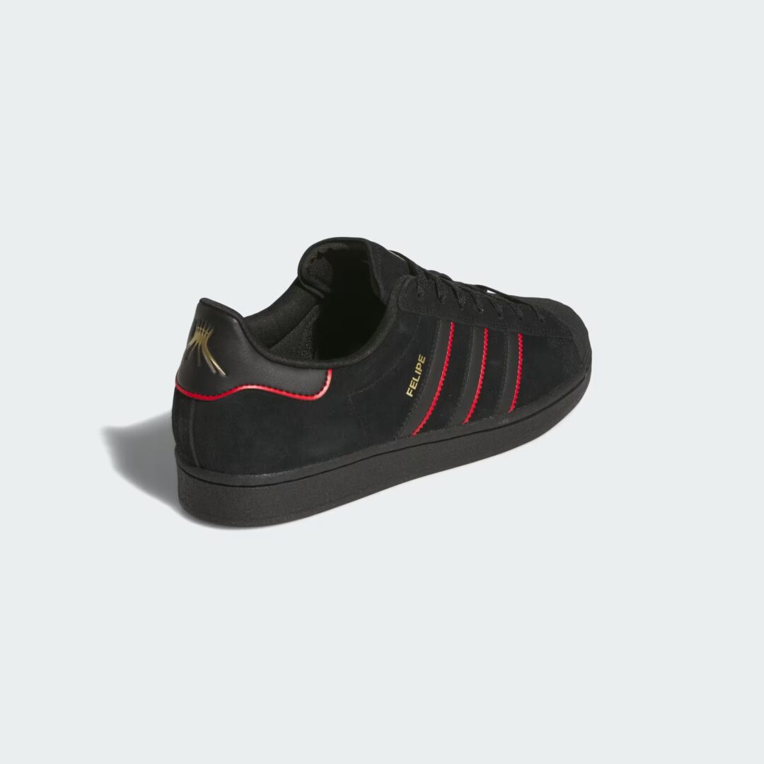 【2025年 2/22 発売】Felipe × adidas Originals SUPERSTAR ADV “Black/Scarlet” (フェリペ・グスタボ アディダス オリジナルス スーパースター “ブラック/スカーレット”) [JR7831]