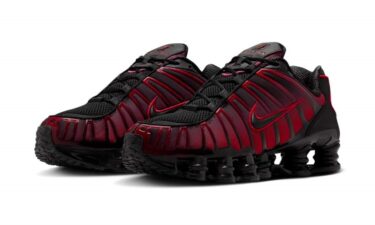 【2025年 発売予定】NIKE SHOX TL “Black/University Red” (ナイキ ショックス “ブラック/ユニバーシティレッド”) [IF6202-001]